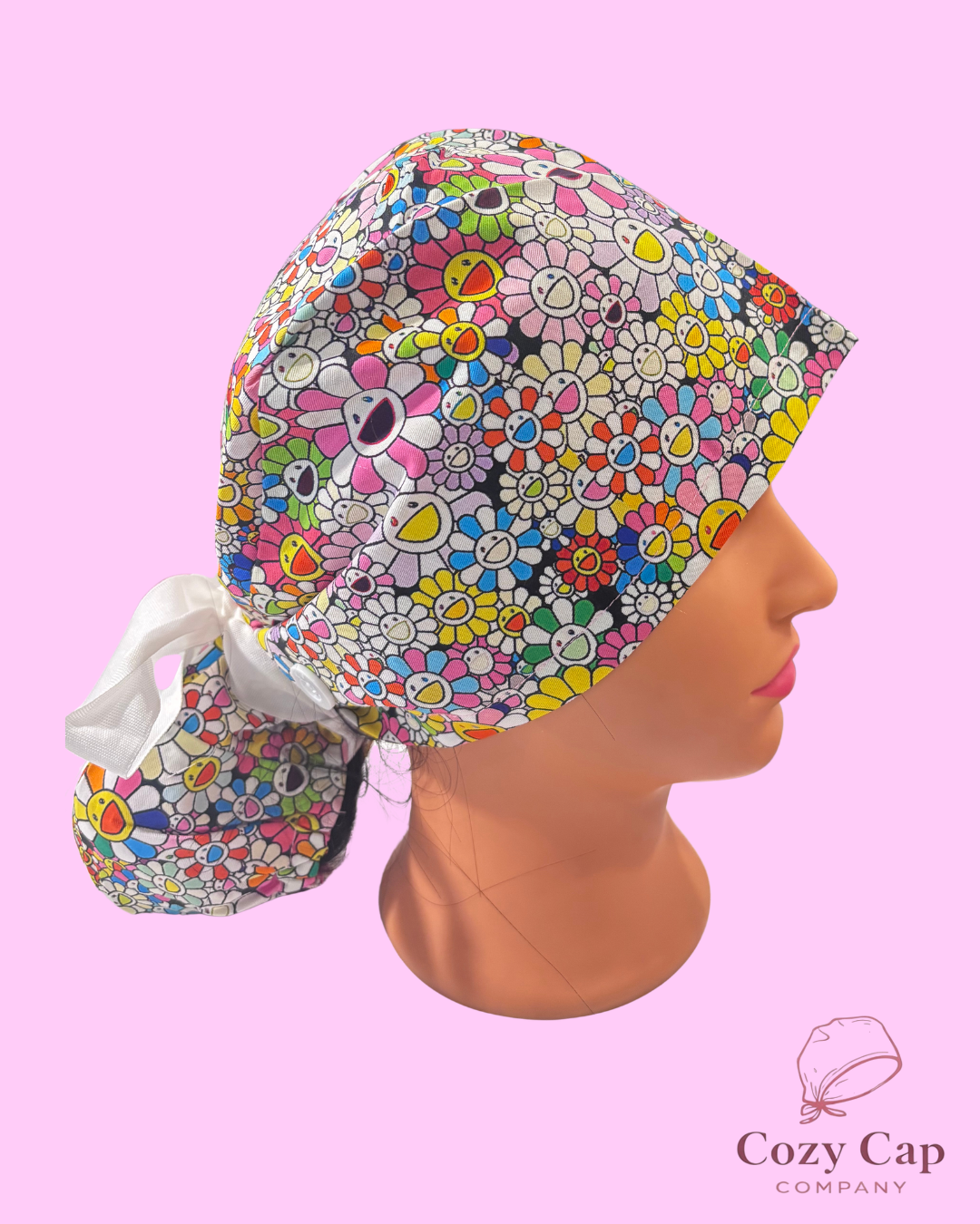 Flower Power Cap + Badge Reel