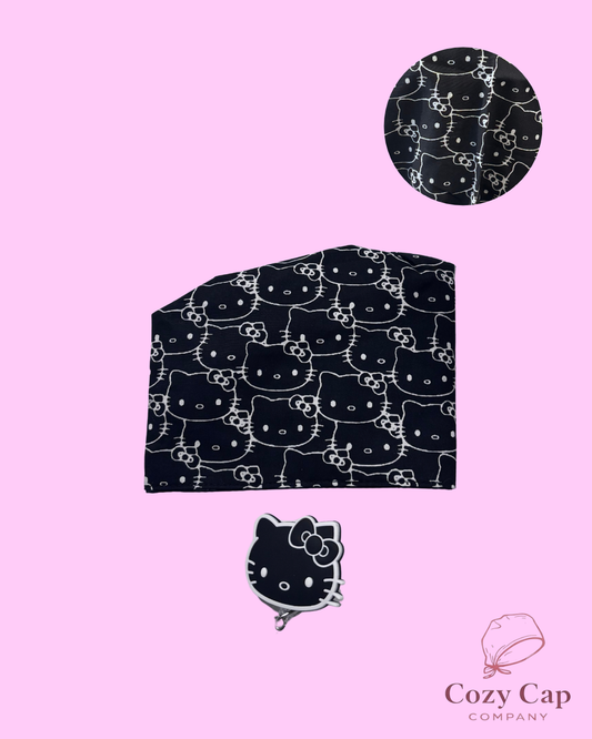 Midnight Kitty Cap+ Badge Reel