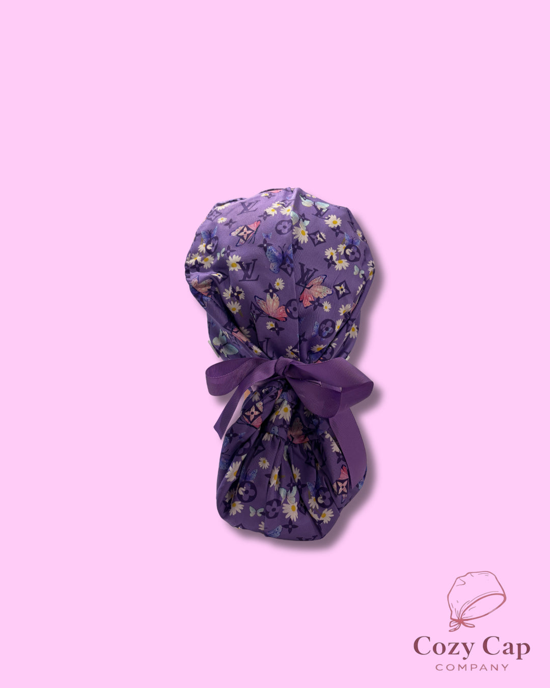 Butterfly Bloom Scrub Cap + Badge Reel