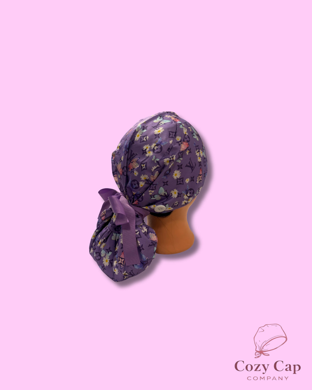 Butterfly Bloom Scrub Cap + Badge Reel